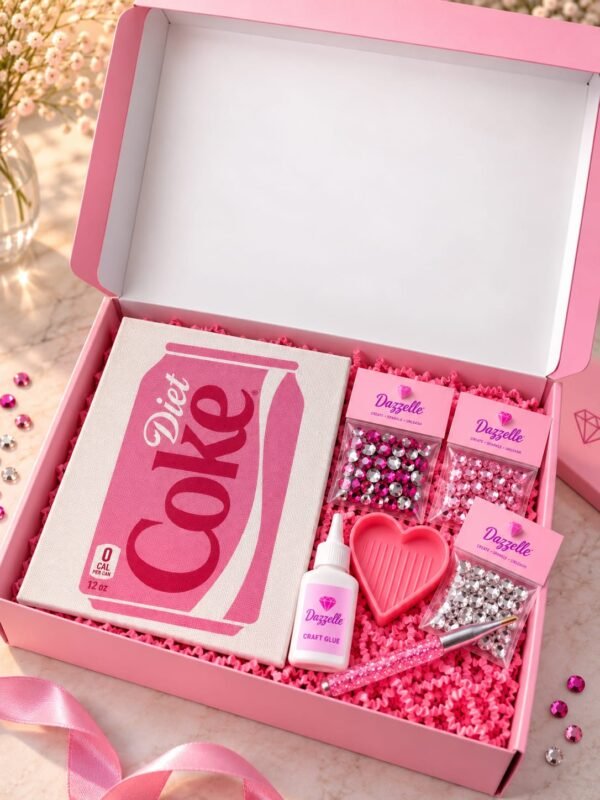 Canvas bedazzle kit - Diet Coke design