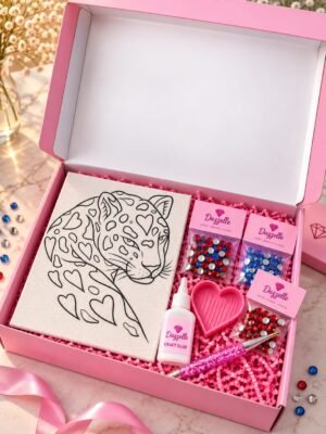 3 Canvas bedazzle kit - Cheetah Design