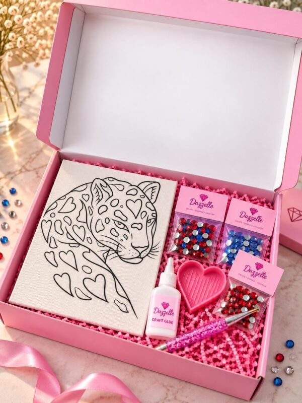 Canvas bedazzle kit - Cheetah Design