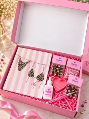 5 Canvas bedazzle kit - Leopard Bikini design