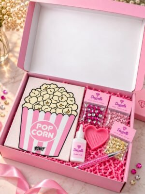 6 Canvas bedazzle kit - Popcorn Design